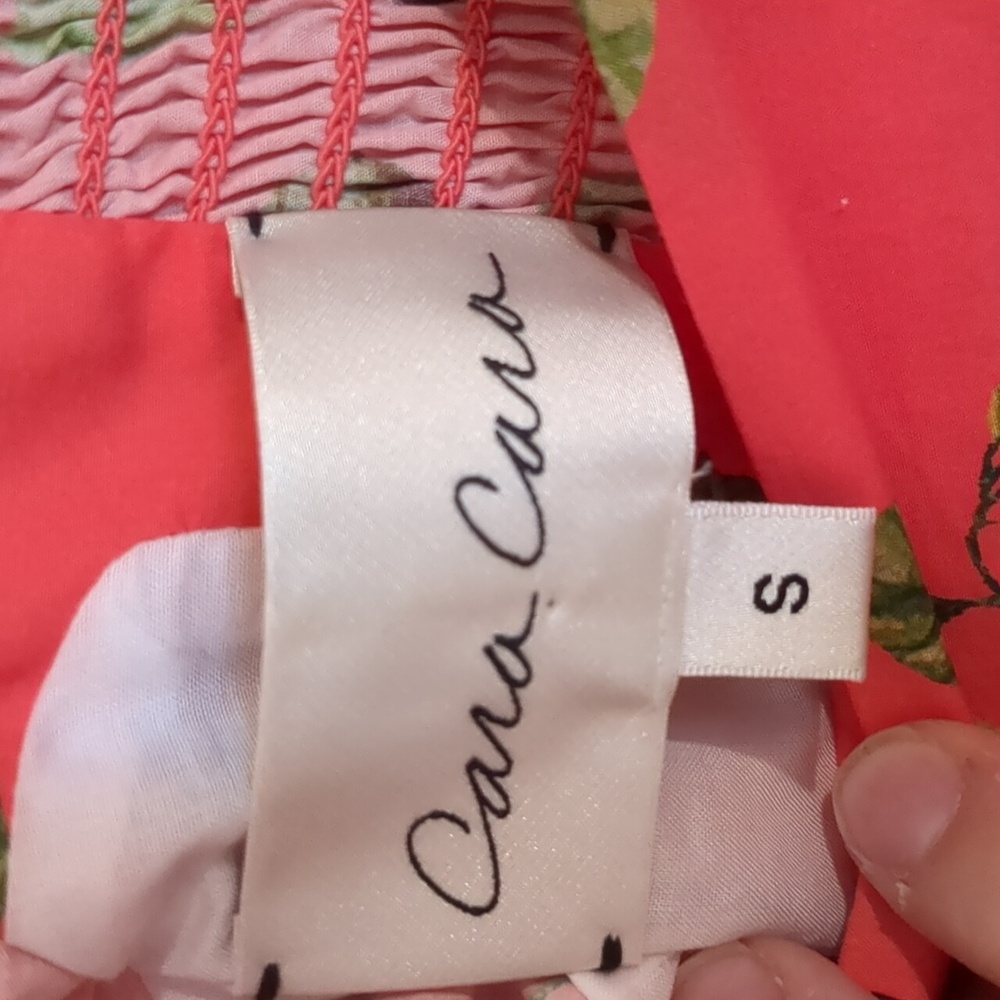 Cara Cara Sip Sip Mini Dress Coral /  Blackberry Sz Small - Picture 2 of 5